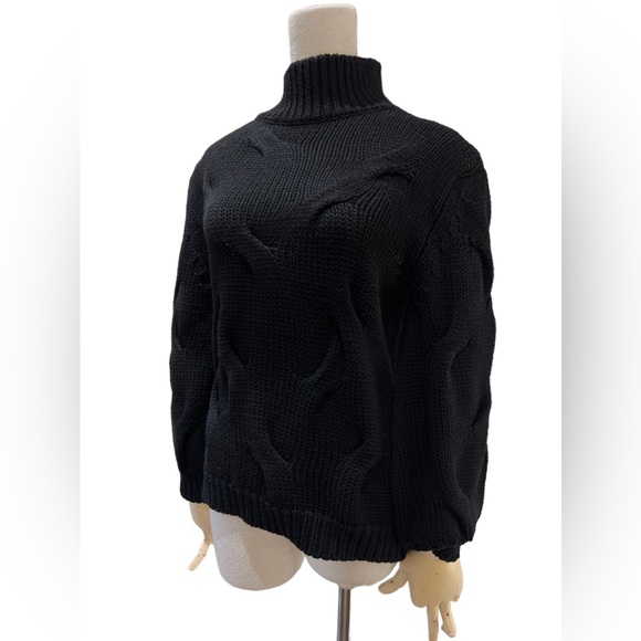 Simone Rocha black ribbed crewneck sweater - Picture 3 of 7